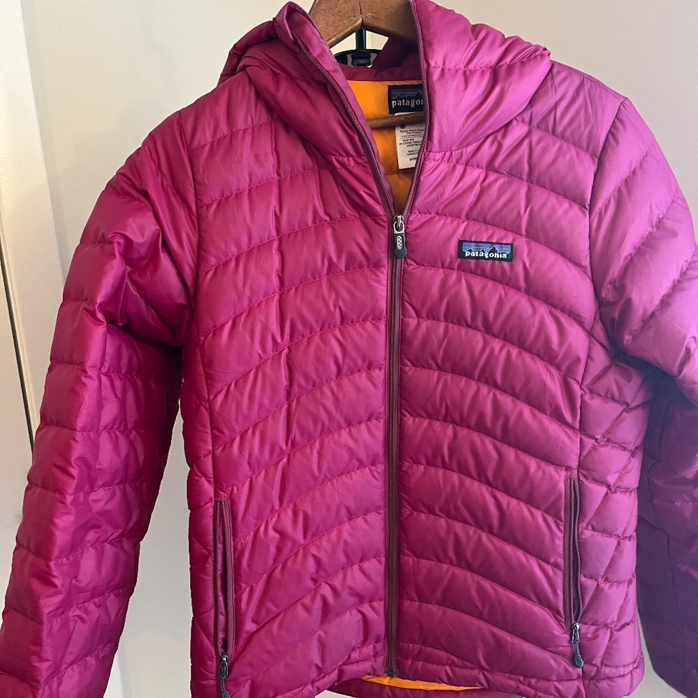 Patagonia Down sweater. Small with hood